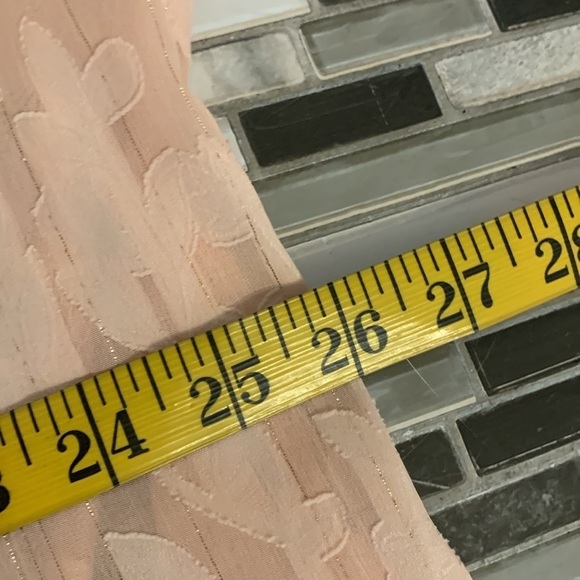 NWT JOE FRESH ROXY EARLE Peach Sparkle Long Sleeve Blouse 1X - Picture 8 of 11